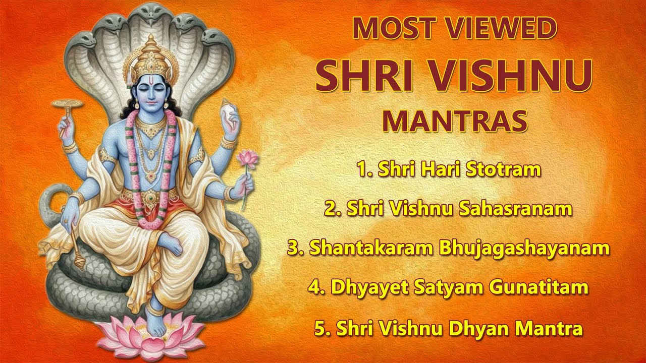 Most Viewed Shri Vishnu Mantras of all time for Good Luck & Prosperity | Om Namo Narayan | #hari 