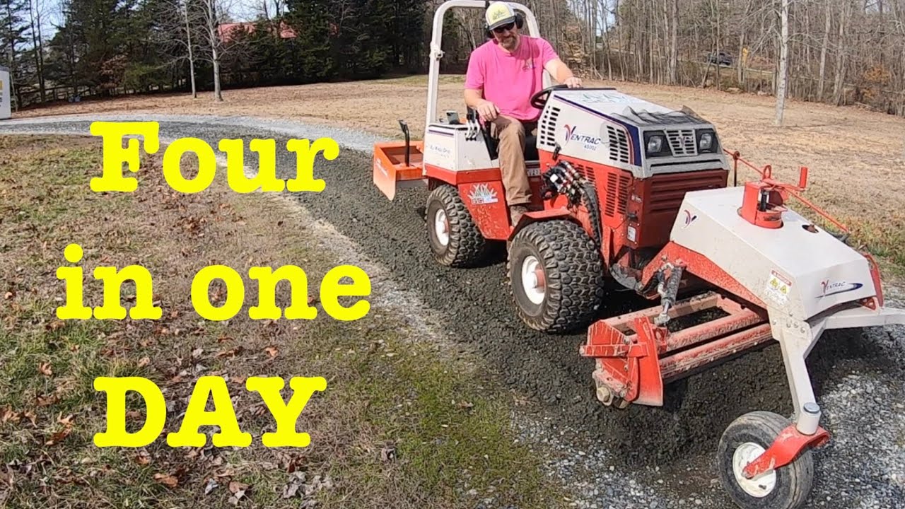 Ventrac 4500 Power Rake Working Hard ALL Day