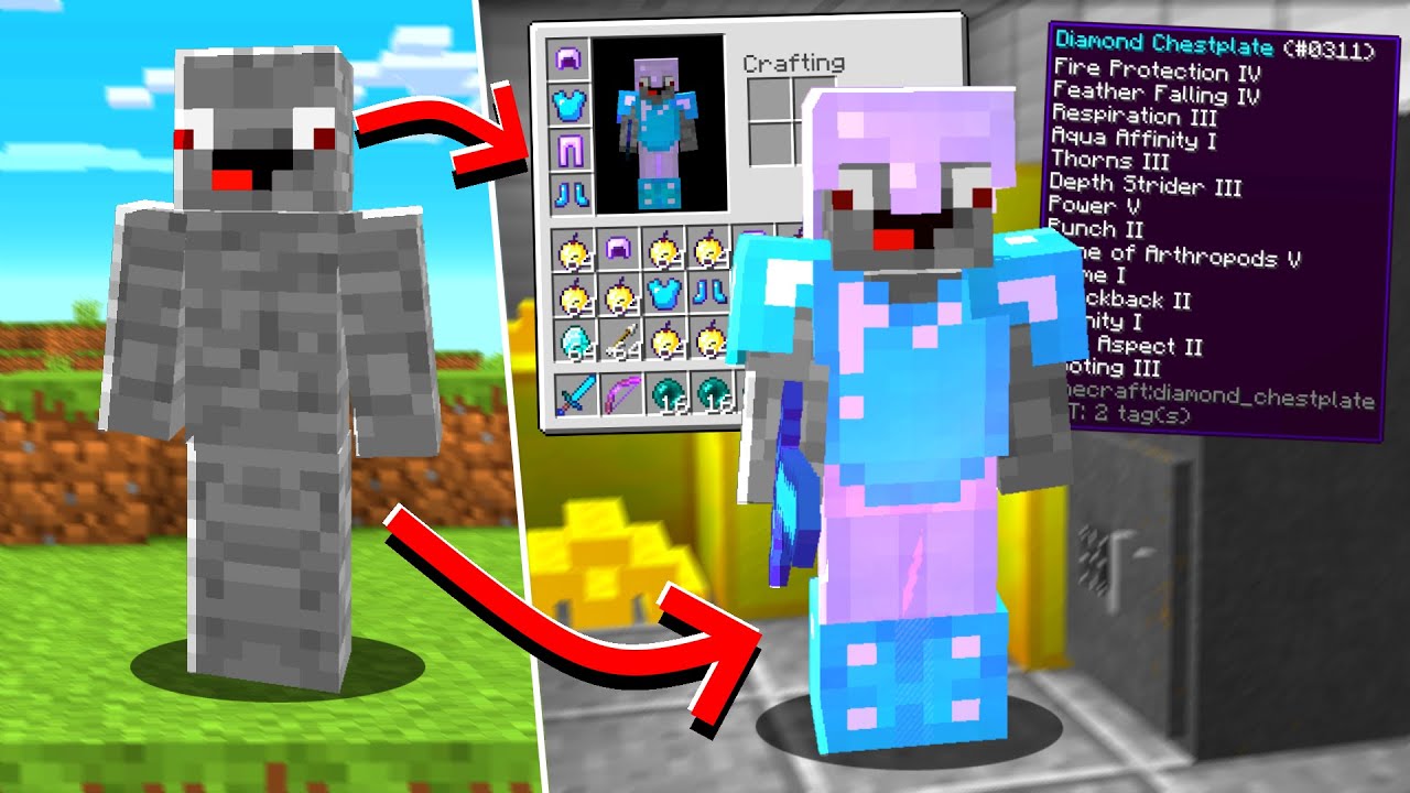 NOOB SPIELER ITEMS VS HACKER SPIELER ITEMS in Minecraft!