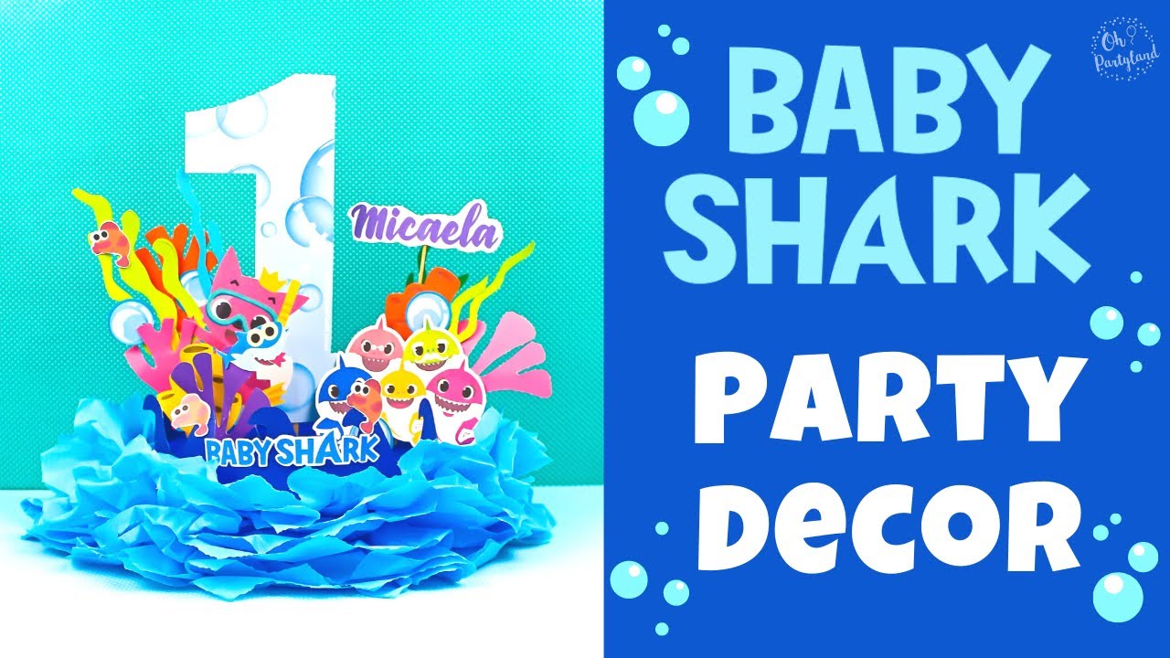 Baby Shark Party Decorations | Baby Shark Party Ideas | DIY Baby Shark Centerpiece | Ohpartyland! 🎊|
