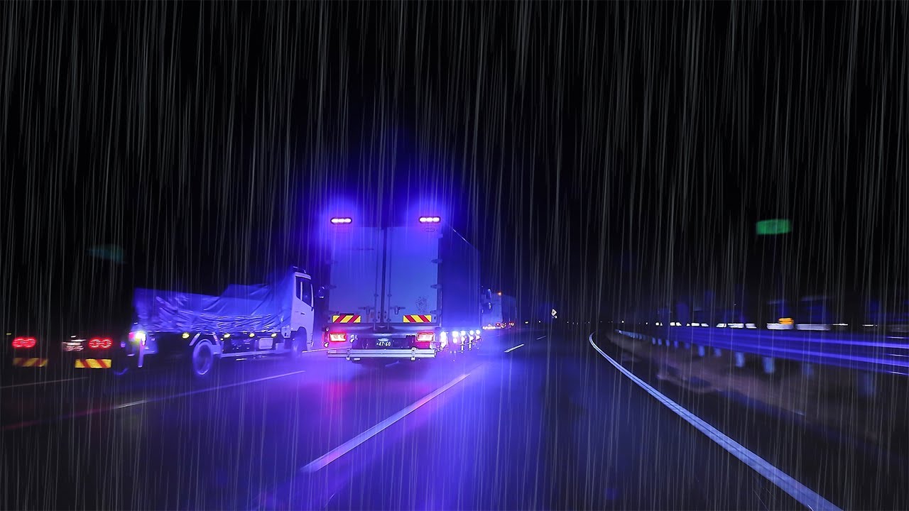 ☔️Driving on a Highway in Heavy Rain💤for #Sleep #Work #Study