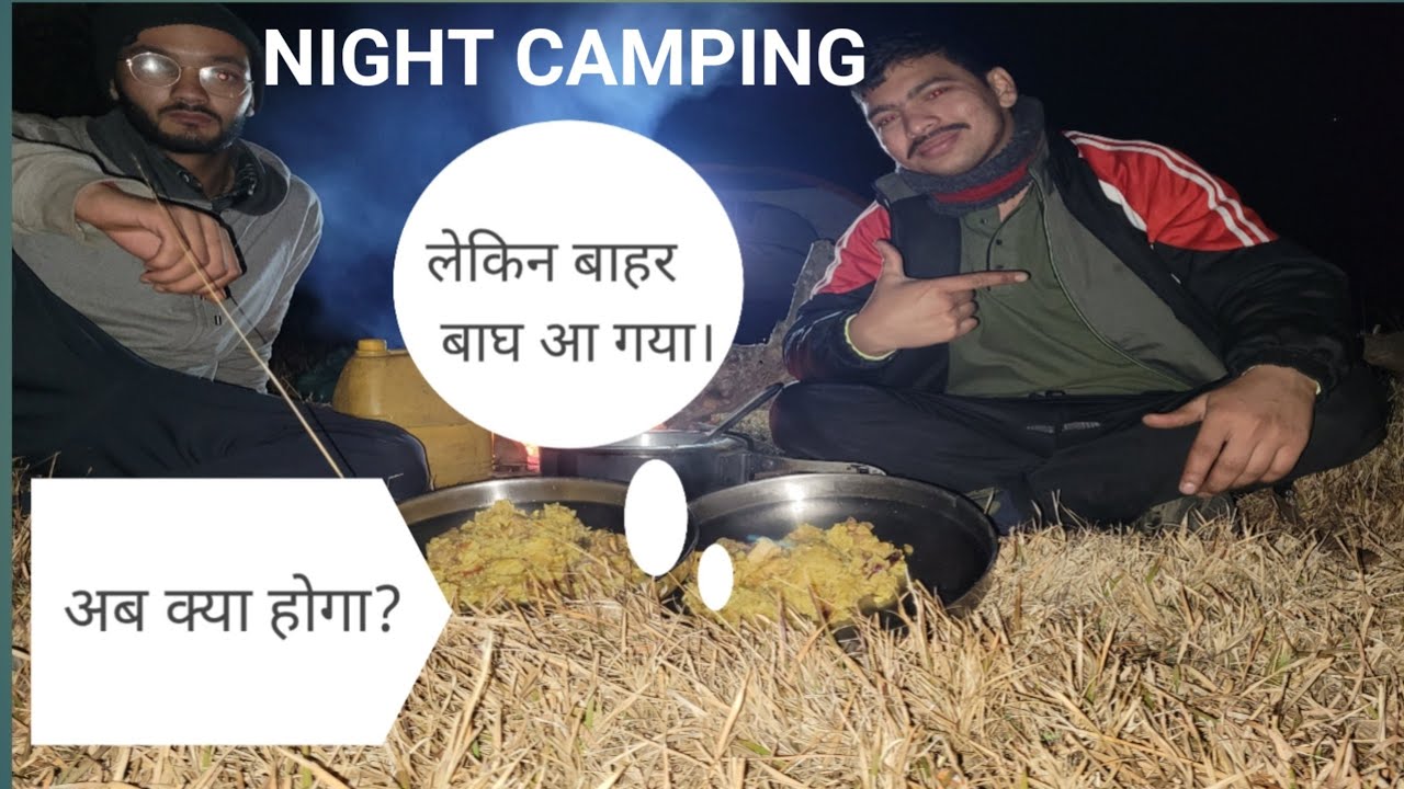 Night Camping ⛺️ IN A Jungle #camping #nightcamping #jungle