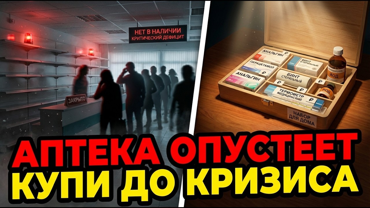 💀 Что купить в аптеке до того как начнётся кризис  - 12 позиций, которые исчезнут первыми