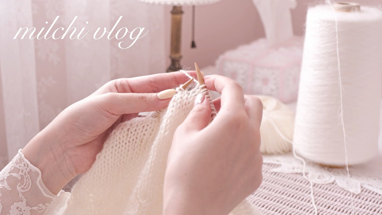 knitting vlog｜のんびりセーターを編む週末｜暮らしと編み物｜Ranunculus sweater｜a cozy weekend in my life｜SUB