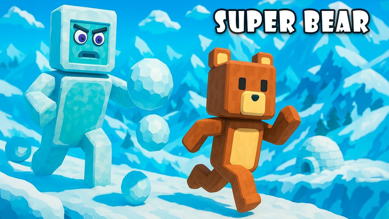 Não Gosto De Fase De GELO, Mas Tive Que Enfrentar o VALE NEVADO! Super Bear Adventure