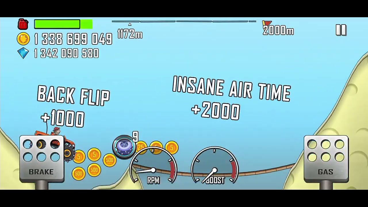 Driving Monster Truck in Desert stage Hill Climb Racing #hillclimbracing