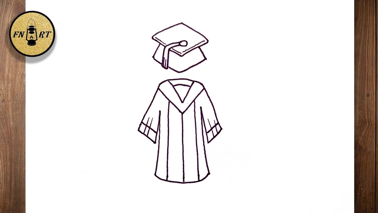How to Draw a Graduation Cap and Gown Easy Step by Step
