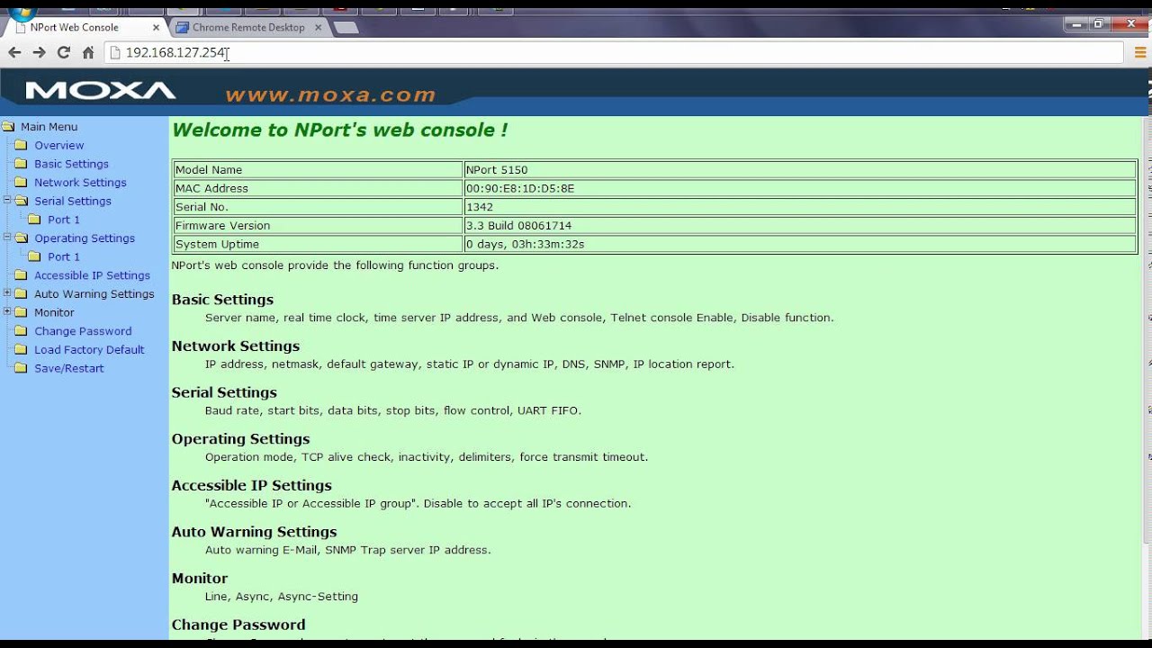 Software 2.6 - Configuring a Moxa Device