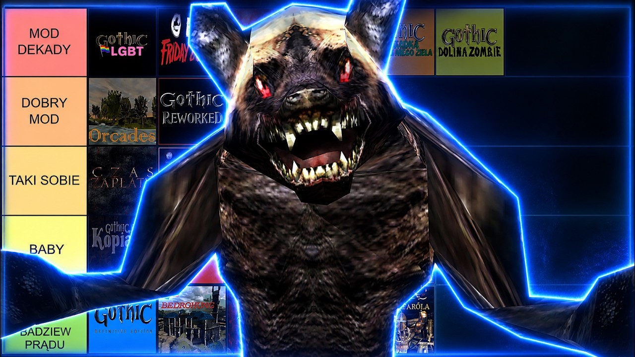 TIER LISTA MOD&Oacute;W DO GOTHIC 1!