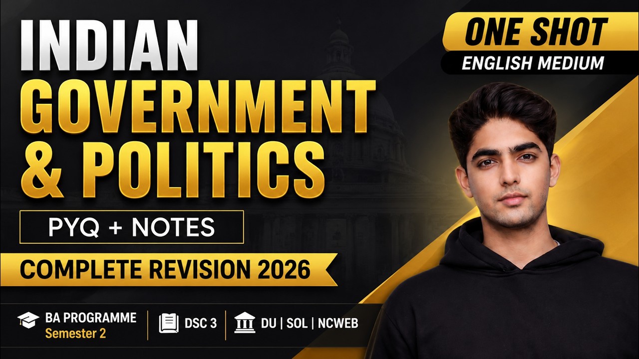 Indian Government and Politics Important Questions | BA Programme Sem 2 Exam SOL DU NCWEB