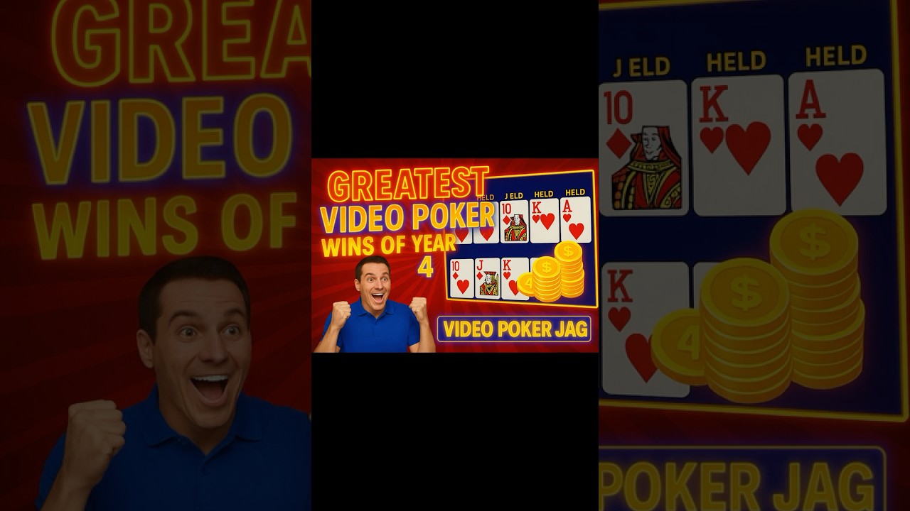 Greatest Video Poker Wins of the Year! Part 4 #videopoker #jackpot #quads #royal #tripledouble