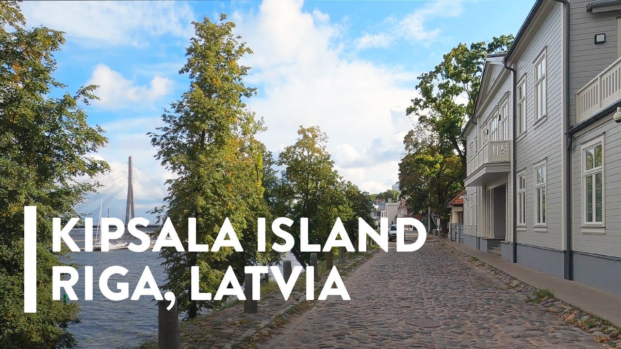 [4K] WALKING: RIGA, LATVIA - Village feeling on Kipsala island