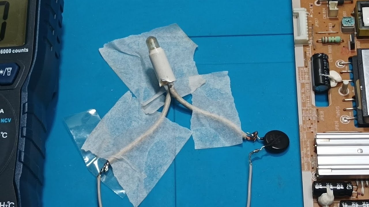 Un VARISTORE  e un neon per misurare l' oscillazione sui MOSFET e Trasformatori