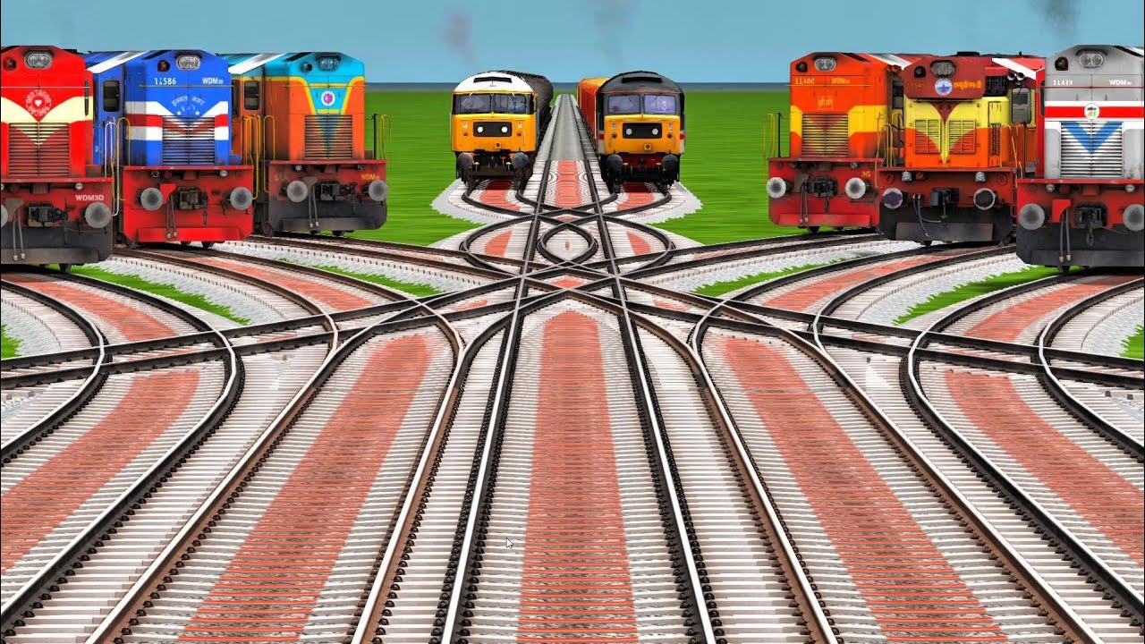 🚂 खतरनाक बंपिंग ट्रैक पर ट्रेन का तूफानी सफर💨 टेढ़ी-मेढ़ी पटरी पर हाई-स्पीड रेल एक्शन