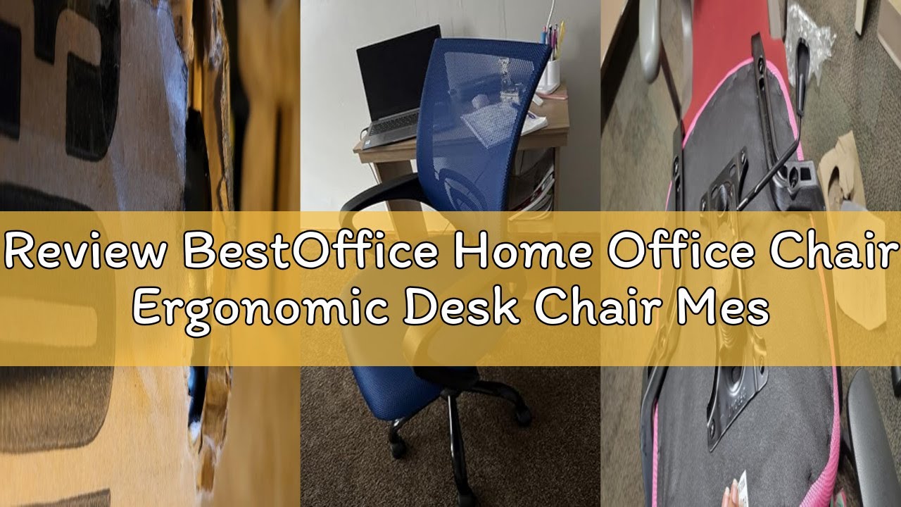 Review BestOffice Home Office Chair Ergonomic Desk Chair Mesh Computer Chair with Lumbar Support Arm