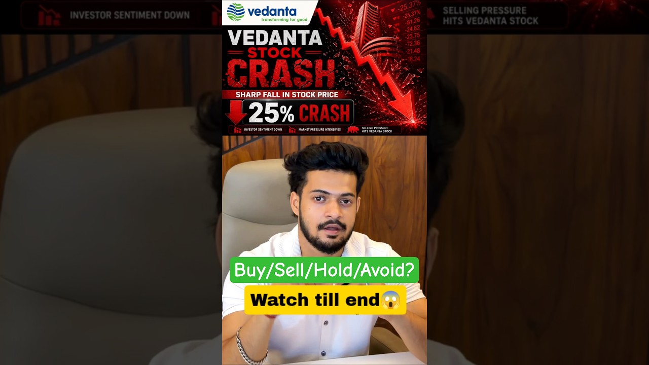 Vedanta Stock Crash 🚨 Down 25%! Promoters Sold ₹1,896 Cr Stake | Buy or Sell? #shorts #vedanta