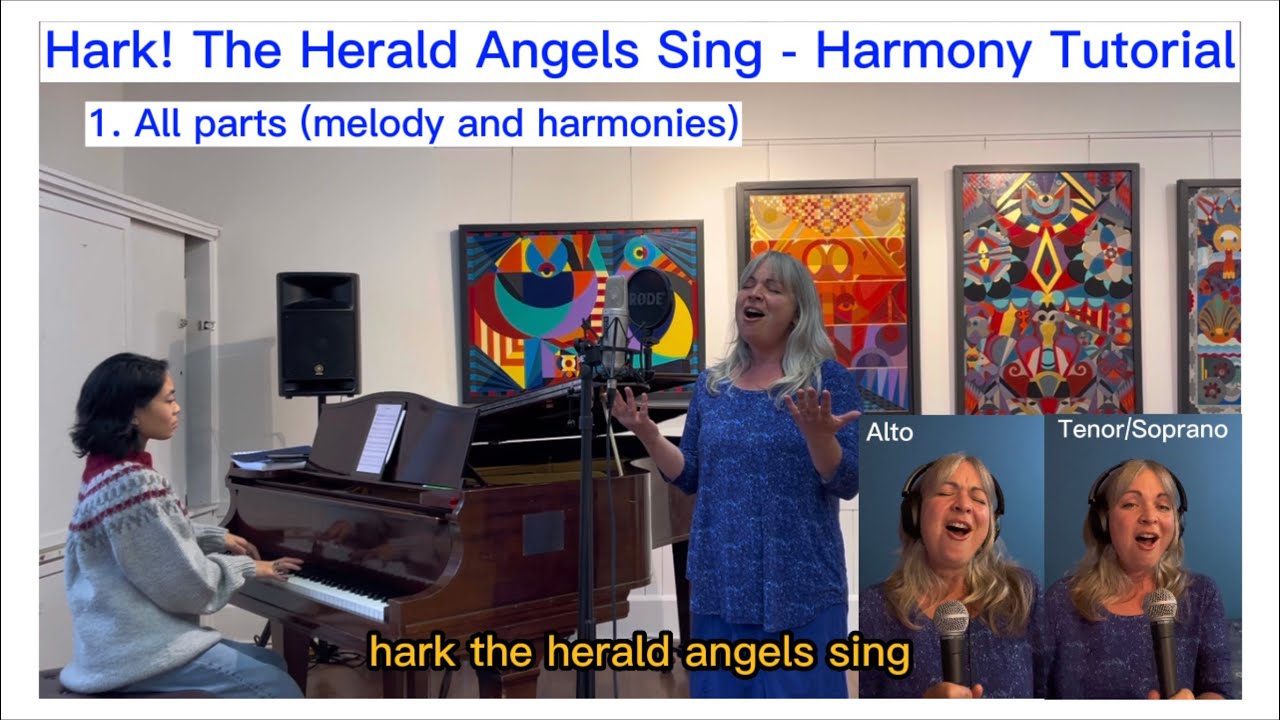 Hark! The Herald Angels Sing - Learn to Sing in Harmony (Tutorial) with 