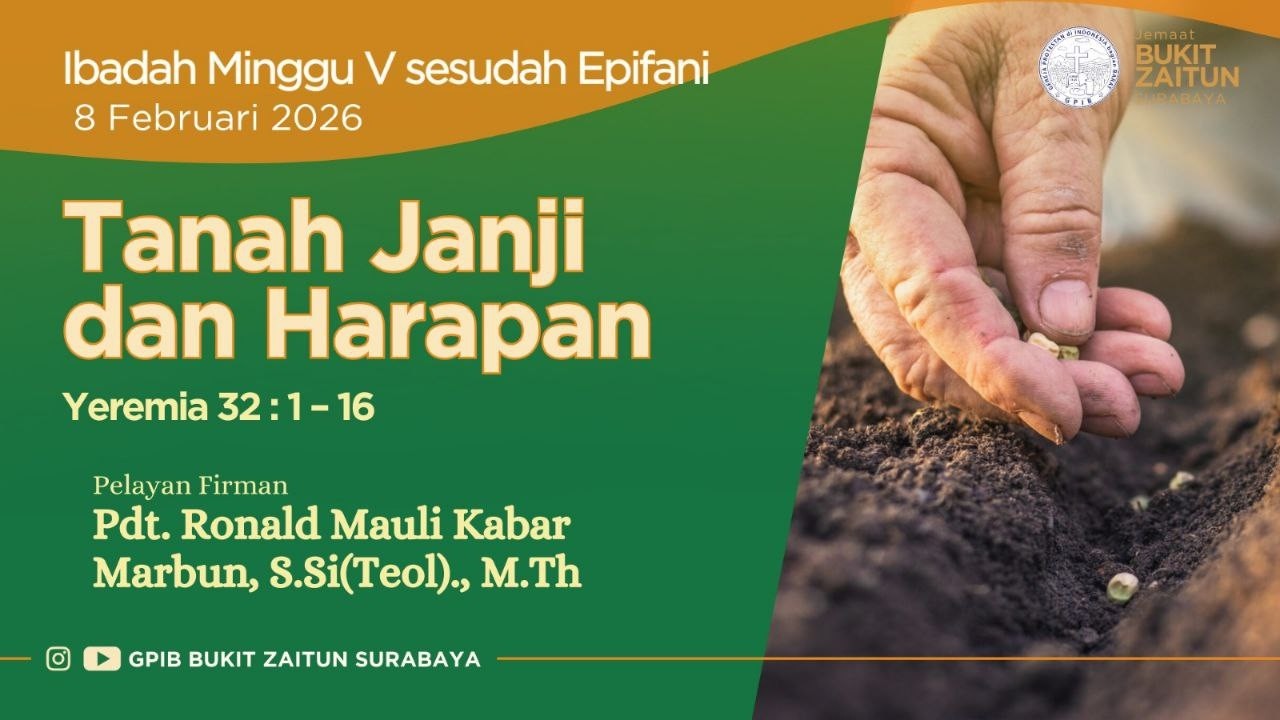 Ibadah Minggu V Sesudah Epifani - 08 Februari 2026