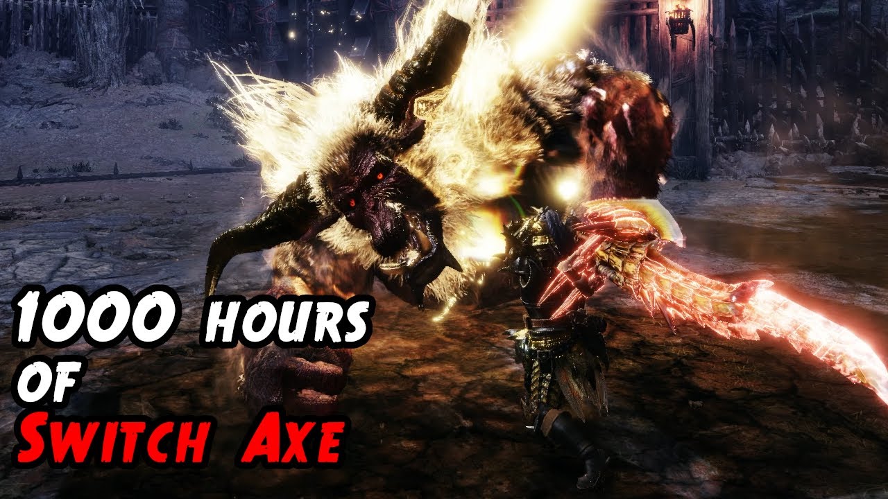 Displaying 1000h of Switch Axe on a furious Rajang