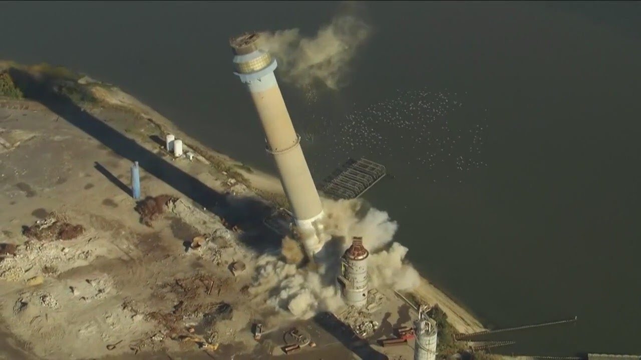 Remaining structure of South Jersey power plant imploded