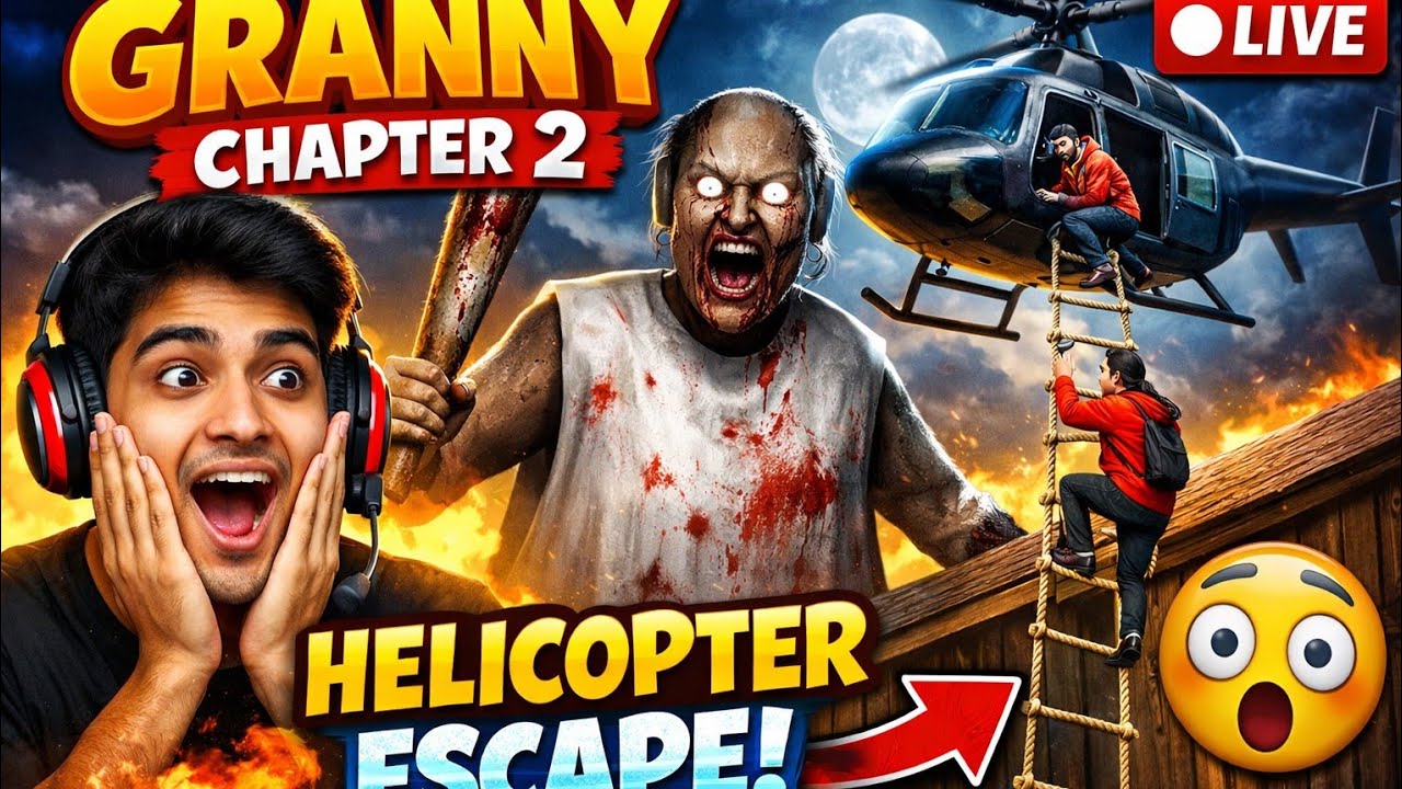 GRANNY CHAPTER 2 LIVE 🚁 Helicopter Escape Challenge 😱 Can I Escape?