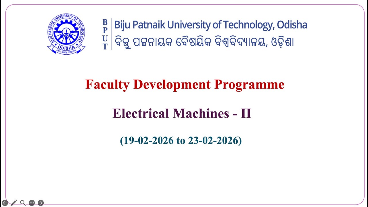 Valedictory Session of Faculty Development Programme on Electrical Machines - II on 23.02.2026