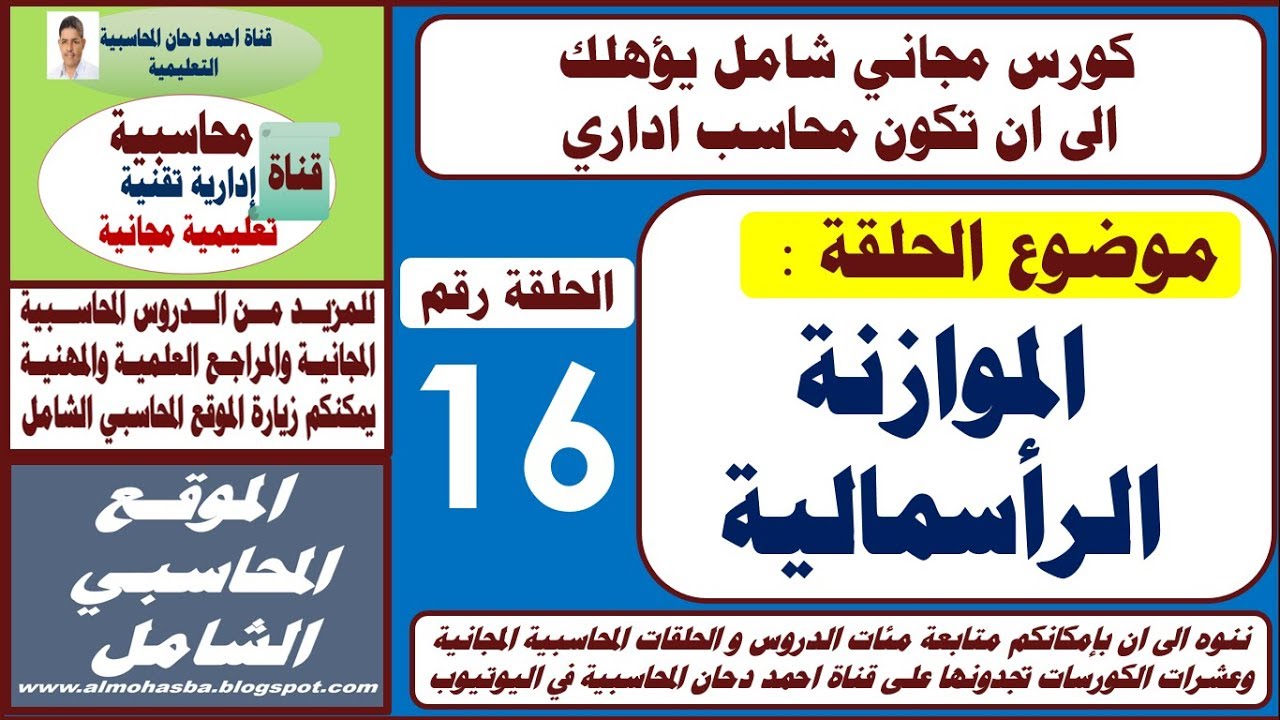 الموازنة الرأسمالية مقدمة ومفاهيم الحلقة 16 من كورس المحاسب الاداري   Capital Budgeting   احمد دحان
