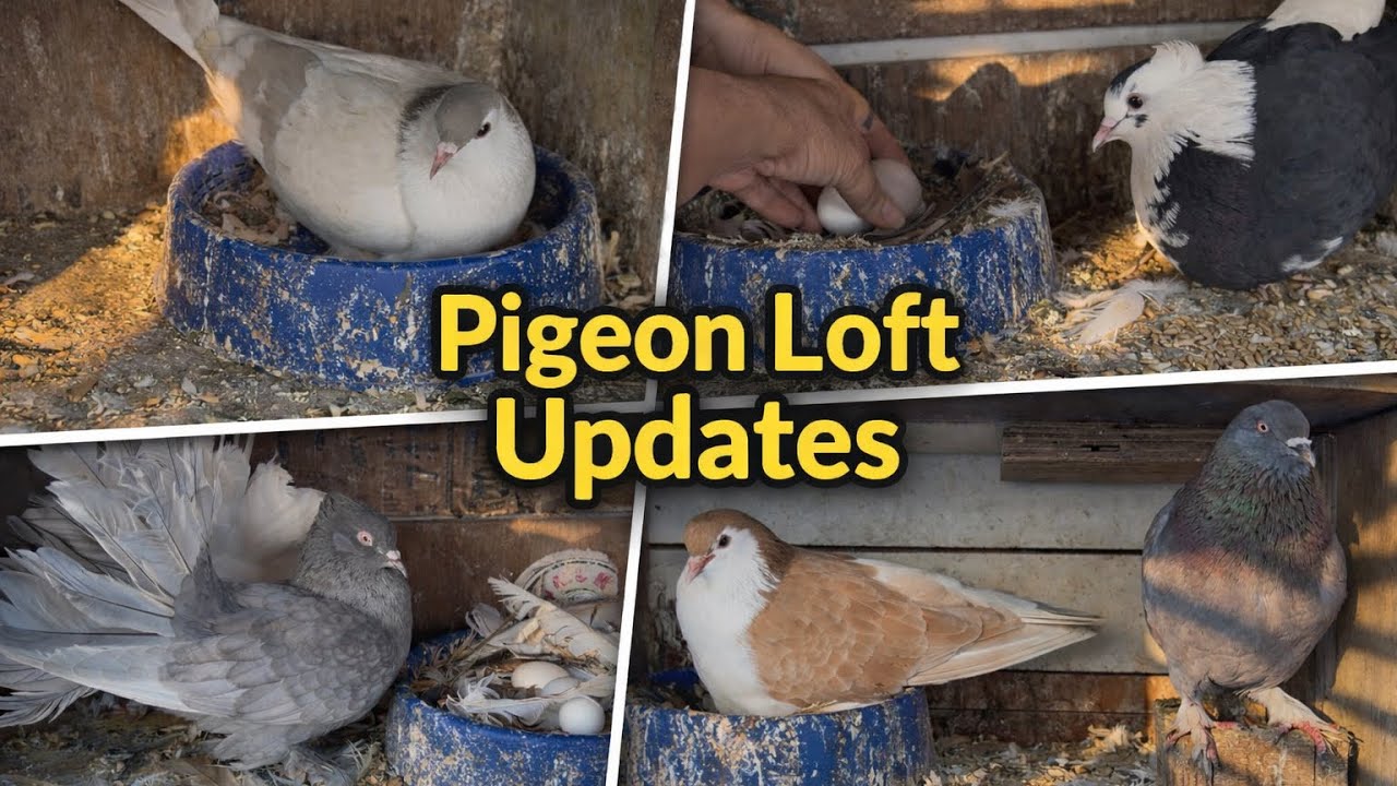 लॉफ्ट की सबसे बड़ी खुशखबरी// लॉफ्ट में नये बच्चे Pigeon breeding Loft ki Update 
