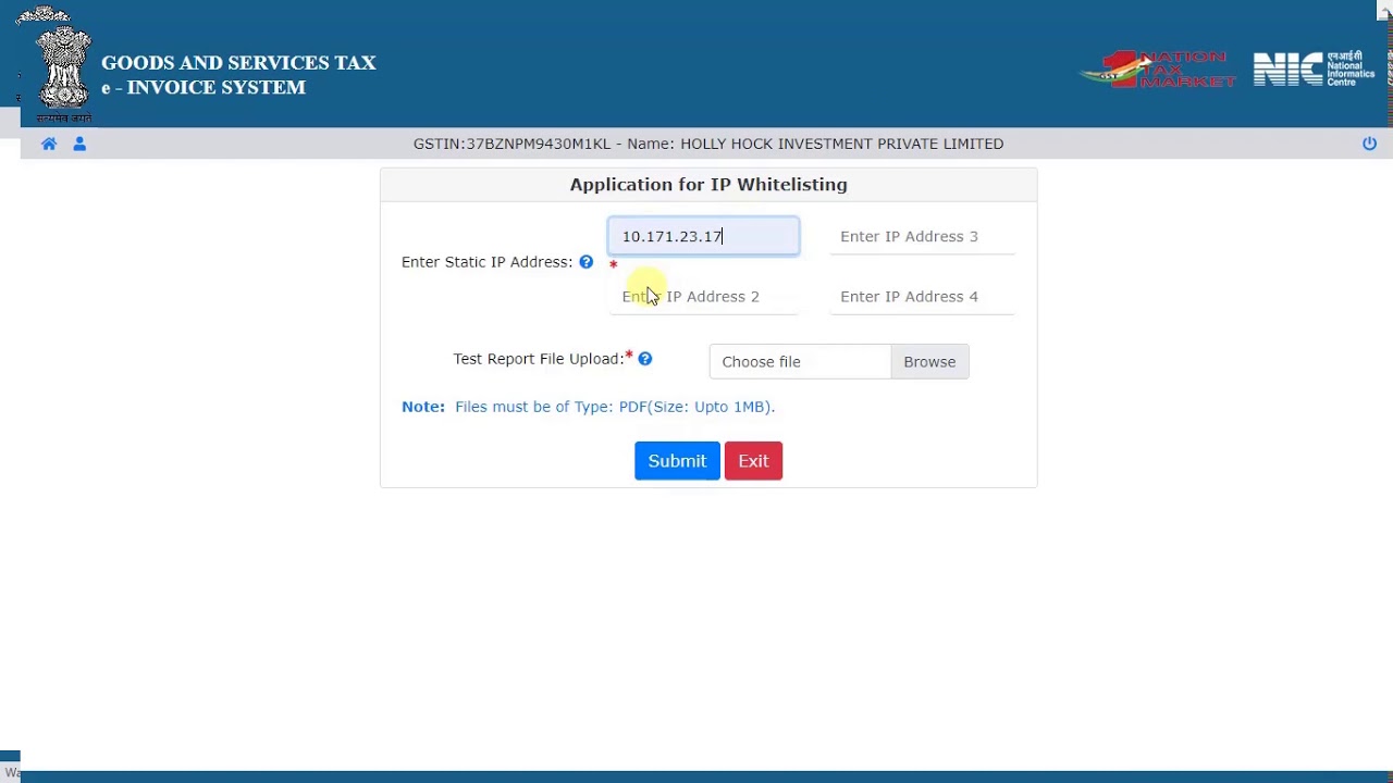 API integration for E-Invoice | Process for API Registration