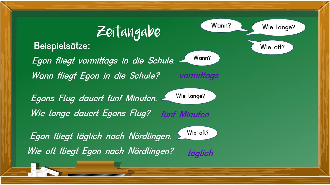Satzglied: Zeitangabe