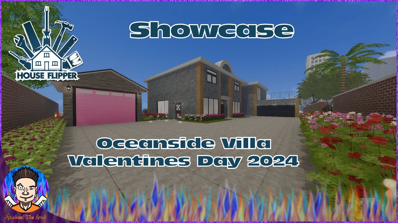 House Flipper Showcase 86: Oceanside Villa Valentines Day 2024 Build