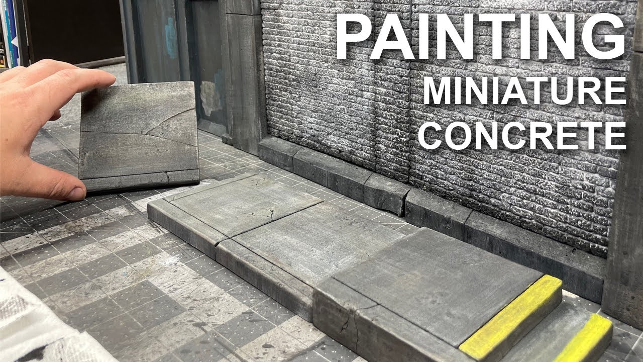 Miniature Effects: Painting XPS Foam to look like Concrete for Film or Action Figure display