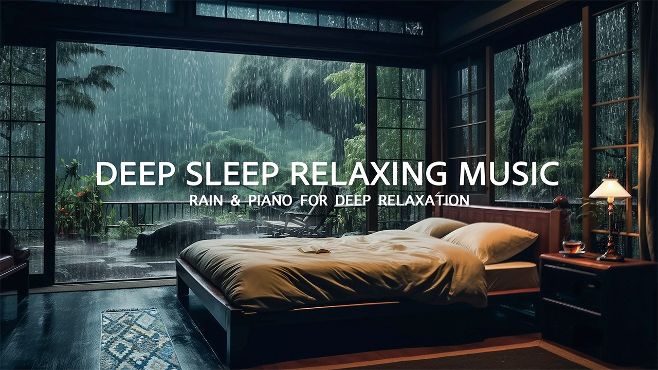 Gentle Piano & Rainstorm for Deep Relaxation – Sleep, Focus & Stress Relief