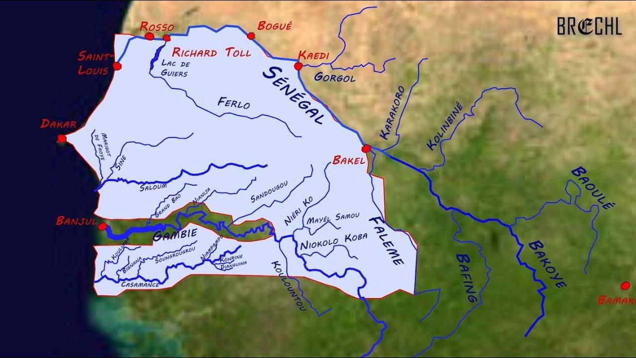 Le Sénégal - Villes, anciens royaumes, géographie, hydrographie, économie