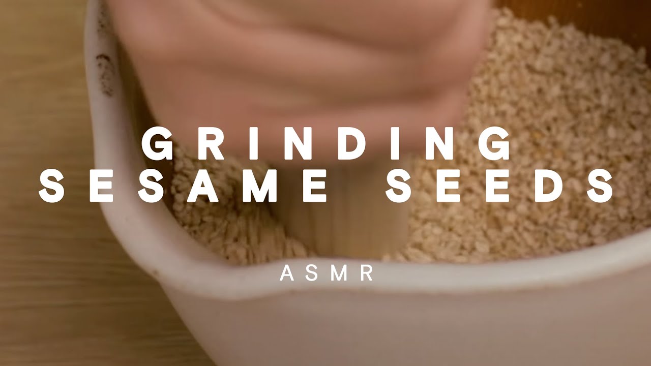Grinding Sesame Seeds ASMR | Suribachi & Surikogi ASMR