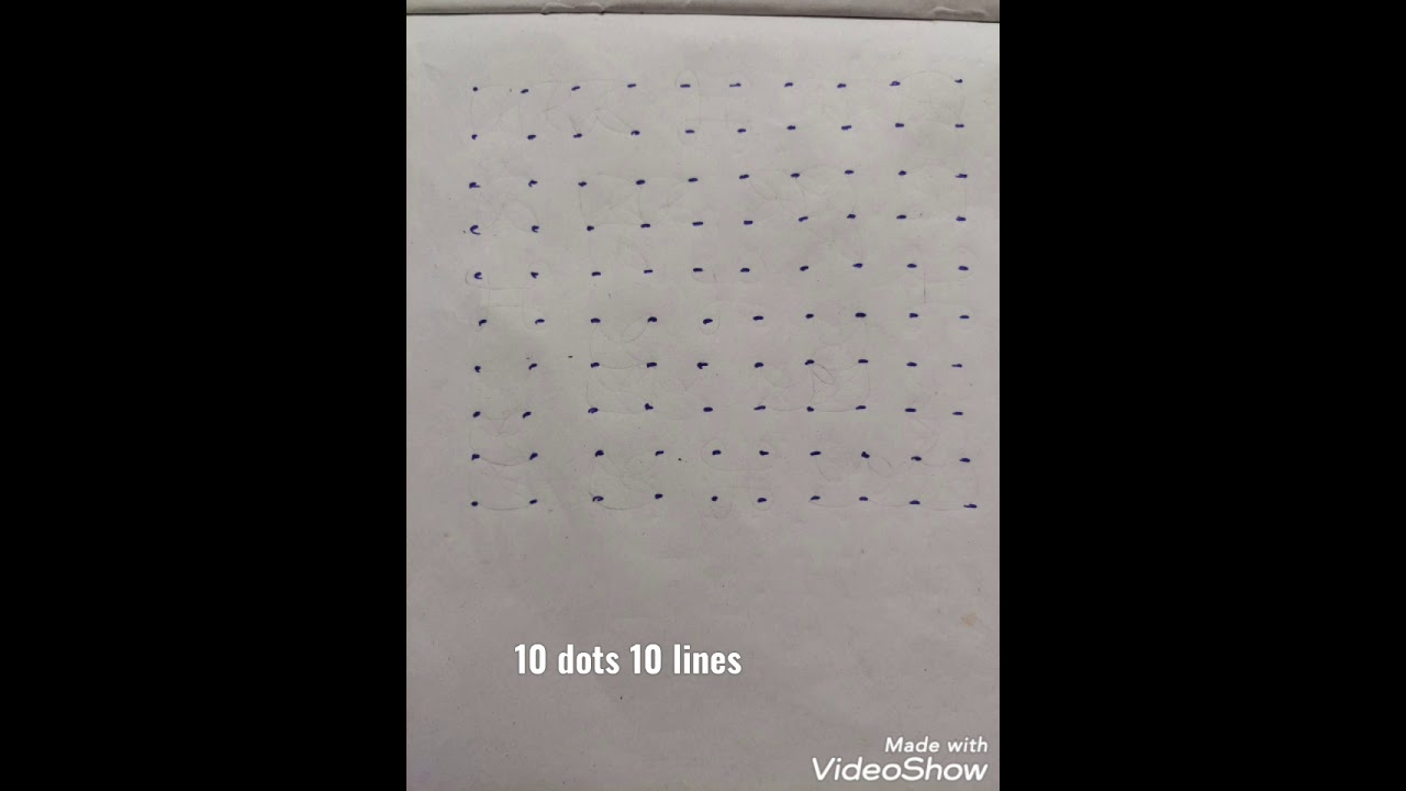 10 dots 10 lines Parallel dots (Neer pulli) Kolam