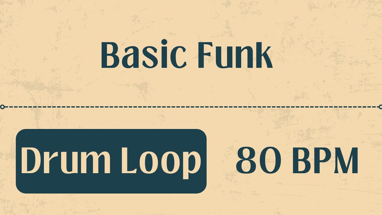 Basic funk drum loop for that slow funk feel [free download]