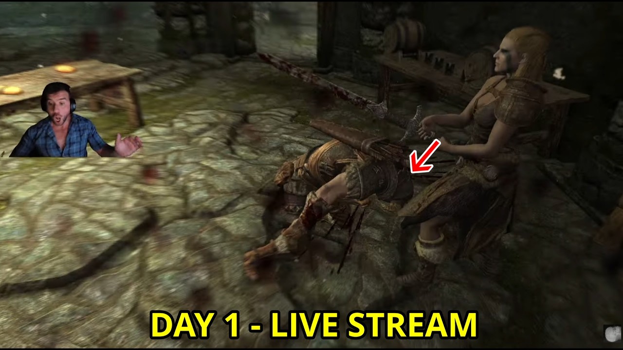 Skyrim Day1 Live Stream