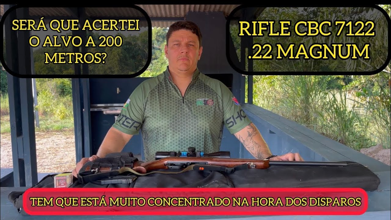 200 metros??? Vejam Rifle cbc 7122 Magnum, me surpreendeu essa distância!