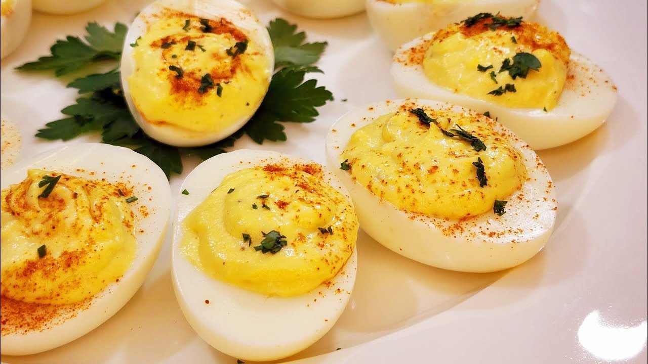 Como fazer ovo recheado - cozido / Receita americana, super fácil e rápido, #ovorecheado, #aperitivo