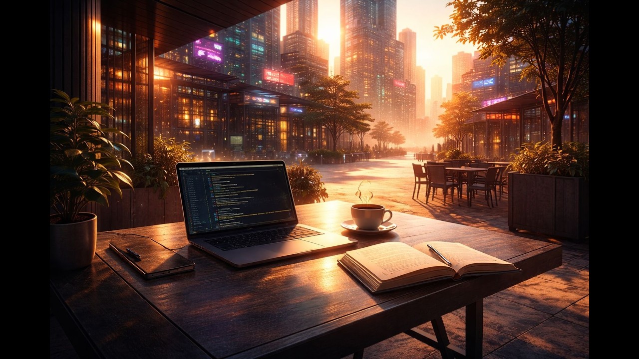 Coffee, Code & Sunlight ☕ Dark Techno Synthwave for Focus
