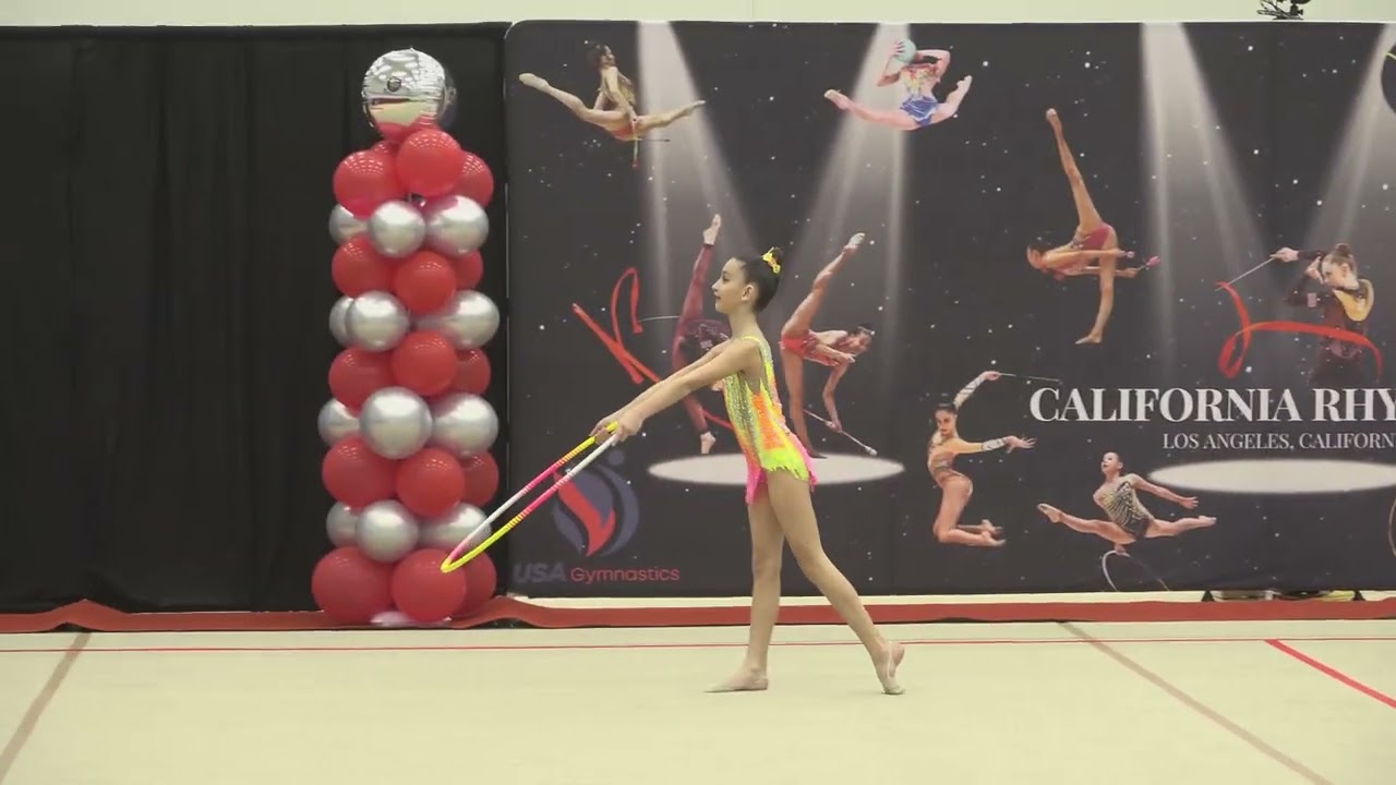 Hoop routine at California Rhythmics Cup 2025. Level 4. Gymnastics Competition. March 7