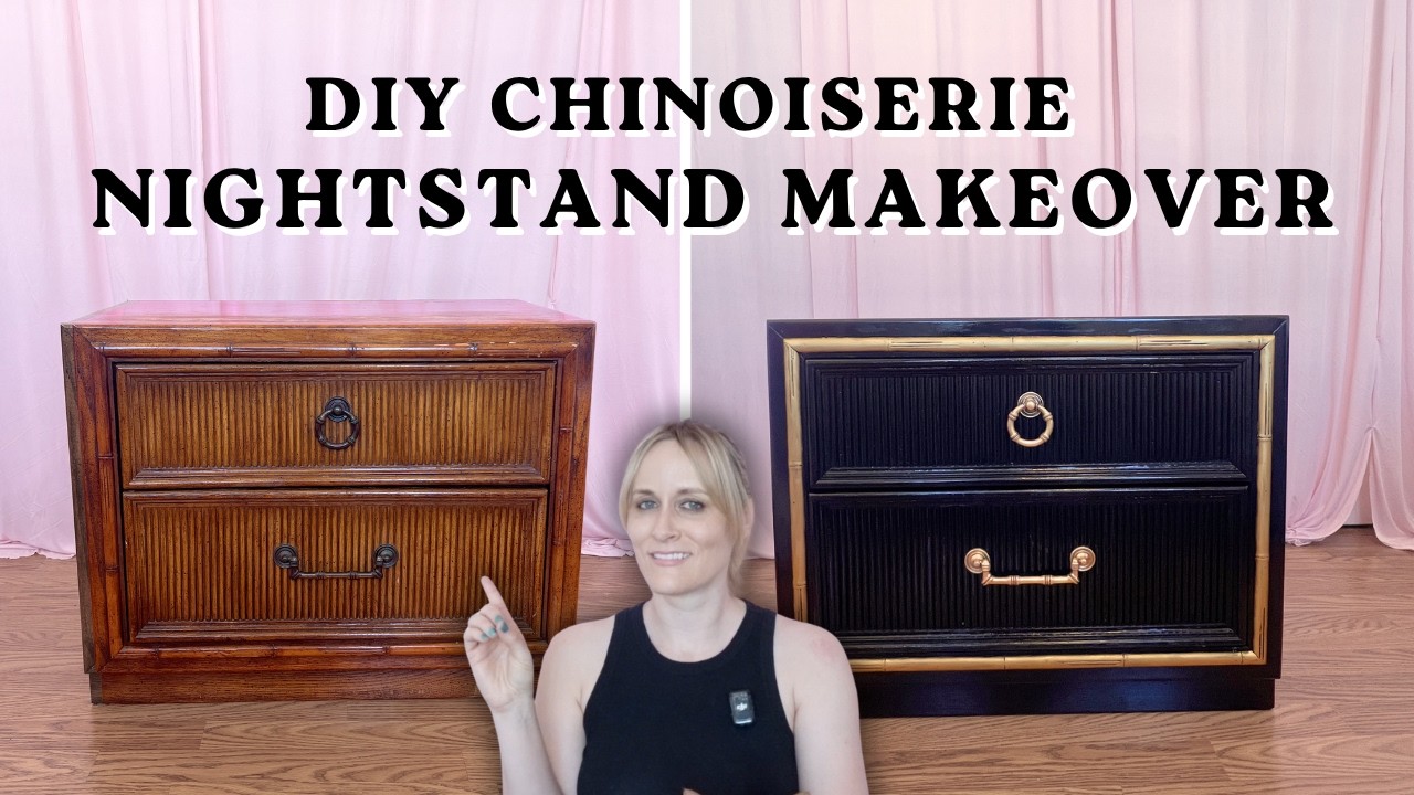 Budget Nightstand Makeover That Looks Luxury | Hollywood Regency Style