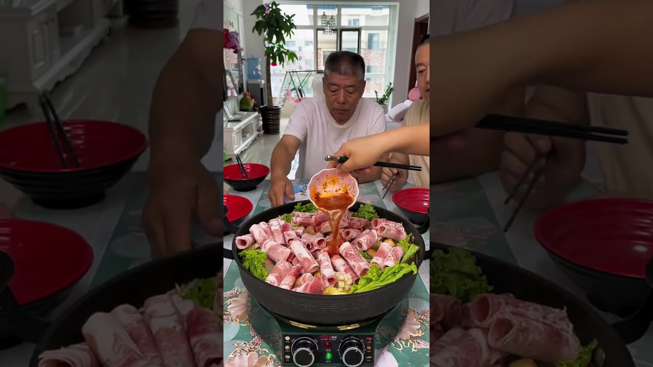 Chinese family cooking amazing food eating 😋 