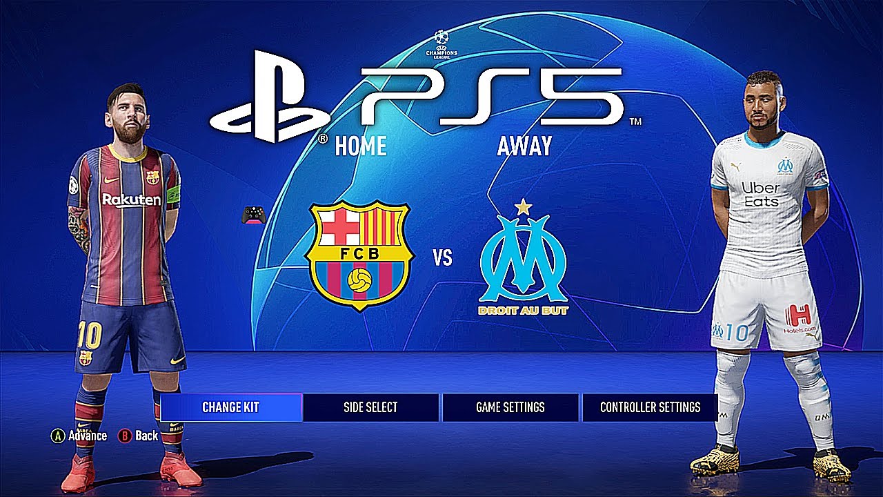FIFA 21 PS5 FC BARCELONA - OLYMPIQUE DE MARSEILLE | MOD Ultimate Difficulty Career Mode HDR Next Gen