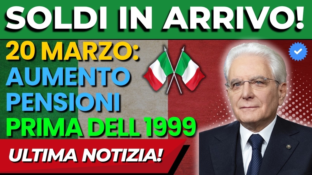 INPS 20 MARZO 🔴 AUMENTI PENSIONI 2026: NOVITÀ PER CHI HA CONTRIBUTI PRIMA DEL 1999 – CIFRE REALI