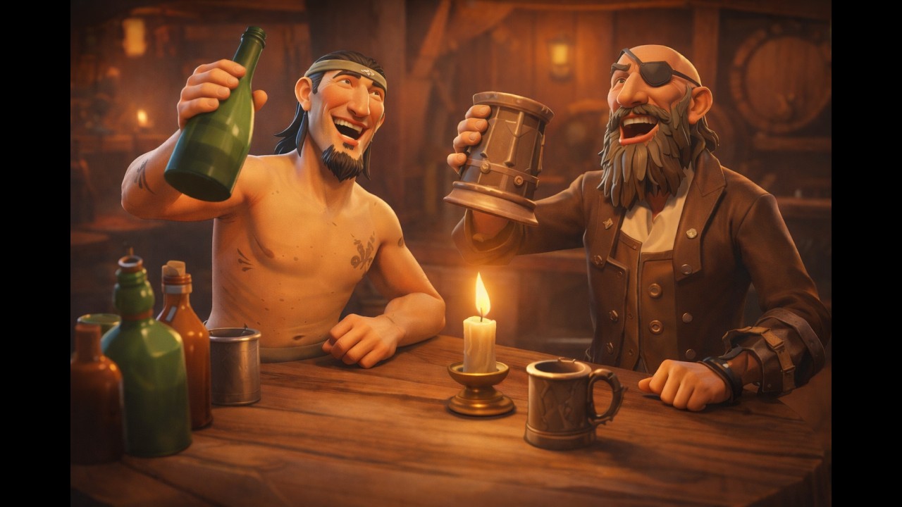 Marin le pirate d'eau douce.quartier libre, il a dit le CAP'TAINE mais pas trop longtemps.