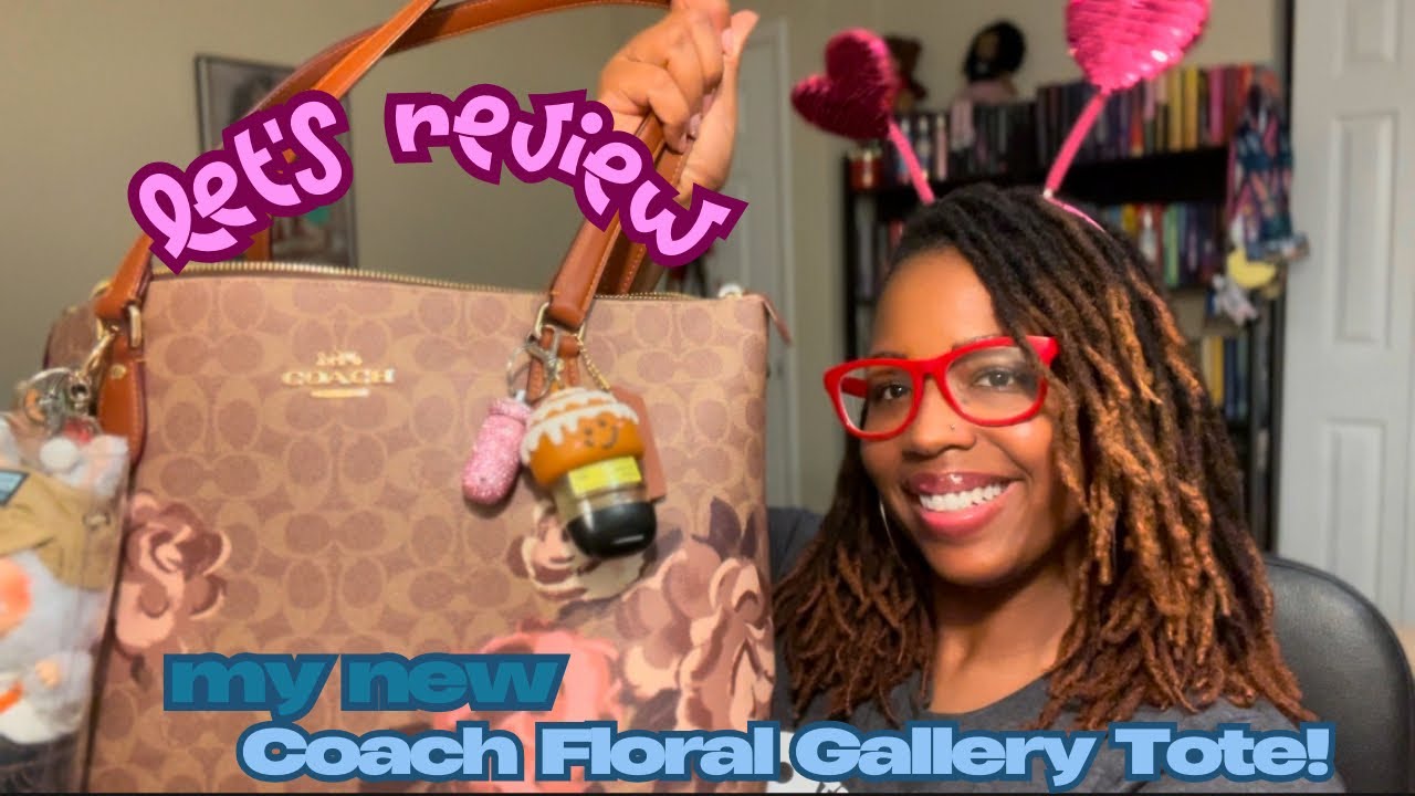 Look at my new COACH GALLERY TOTE BAG! Her so CAYUTE! Let's review her! #coachbag #whatsinmybag