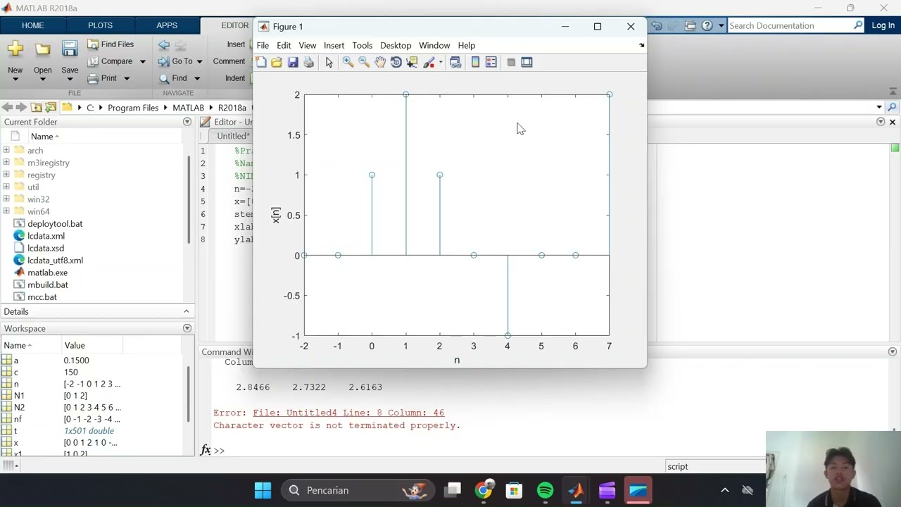 Pemograman Matlab Sinyal Diskrit dan Kontinyu