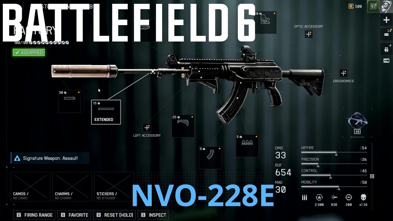 Battlefield 6 - NVO-228E Loadouts/Customization + TR-7 Recoil Control Build